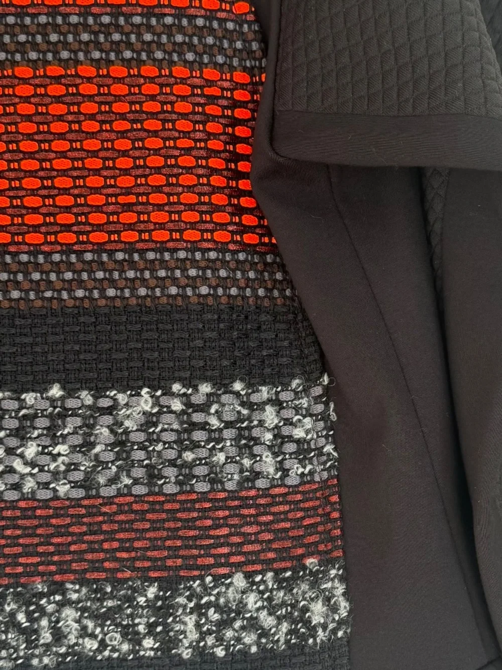 Yoana Baraschi Sz 8 Black Orange Quilted Tweed Five Star Shaper Jacket - Picture 10 of 11